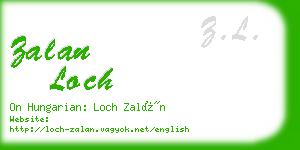 zalan loch business card